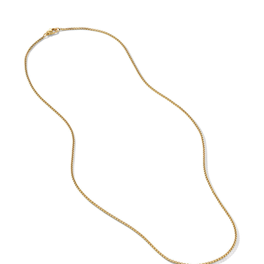 Box Chain Necklace in 18K Yellow Gold, 1.7mm