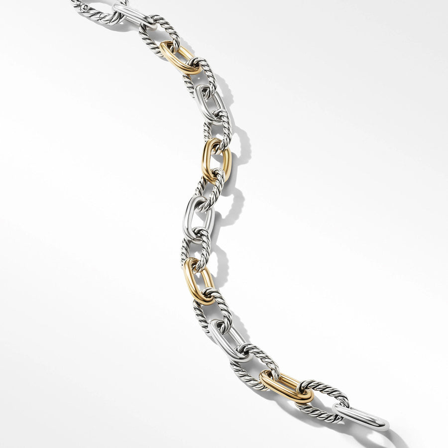 DY Madison Chain Bracelet in Sterling Silver with 18K Yellow Gold