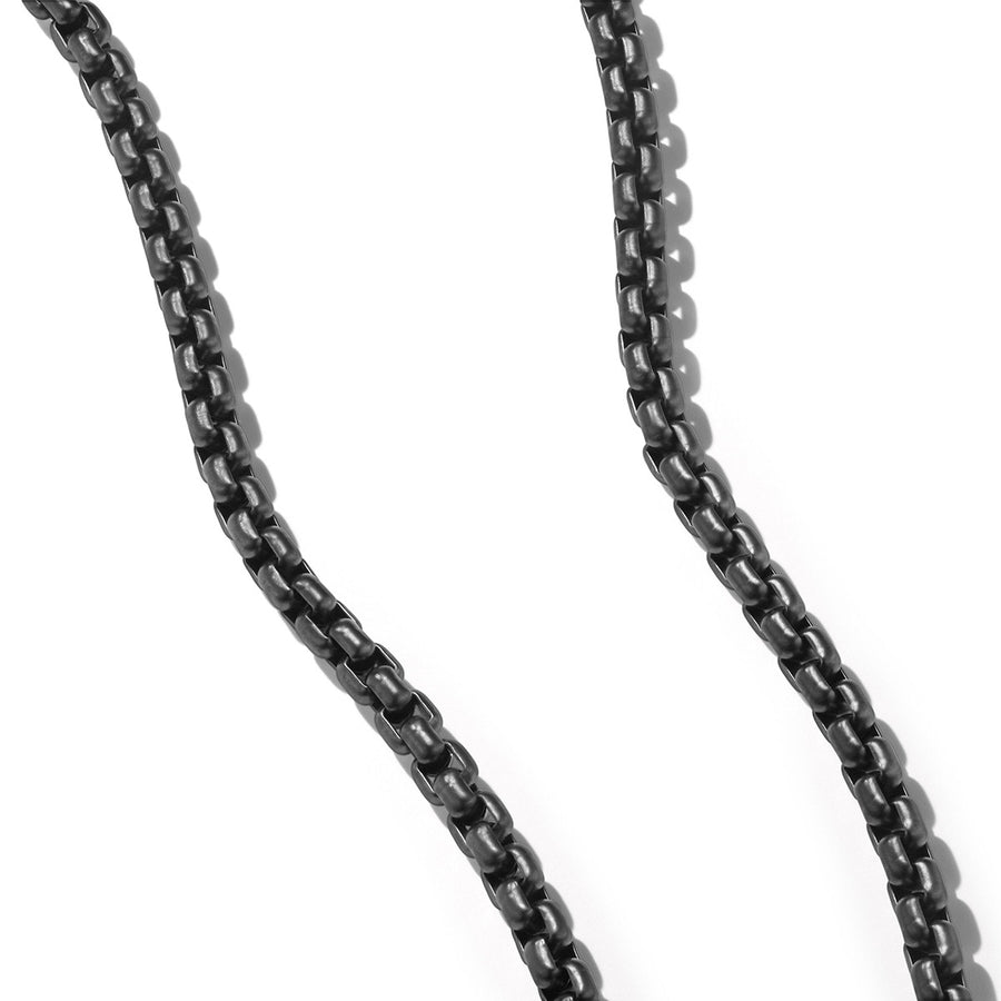 Box Chain Necklace in Stainless Steel and Sterling Silver