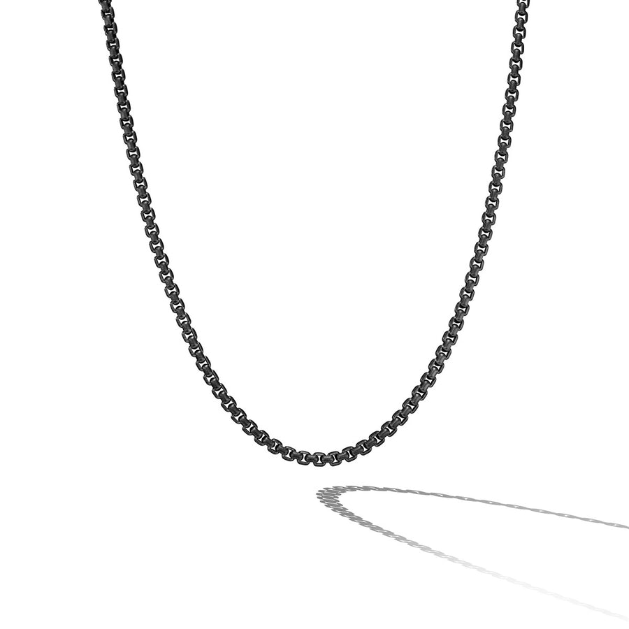 Box Chain Necklace in Stainless Steel and Sterling Silver