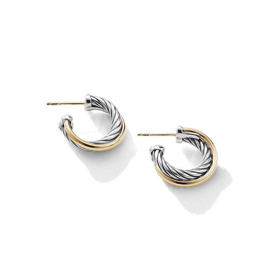 Hoop Earrings with 18K Gold