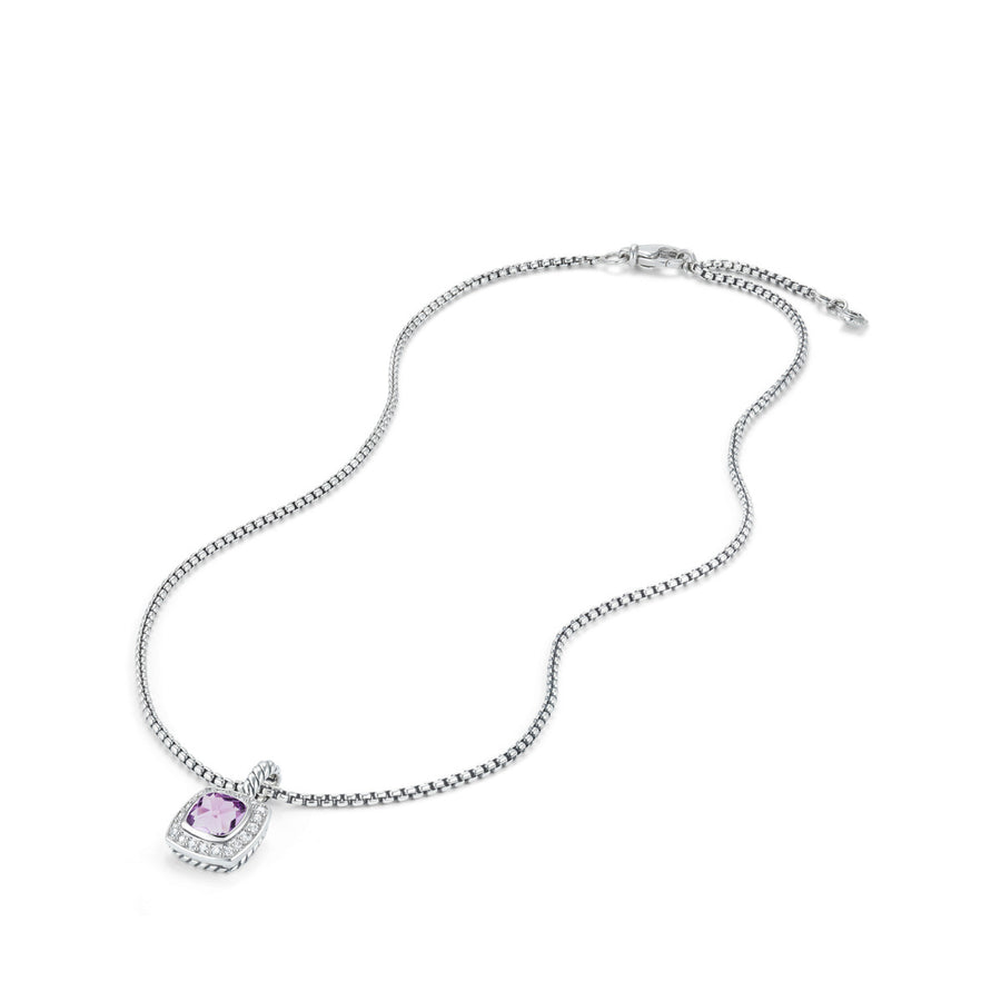 Pendant Necklace with Amethyst and Diamonds