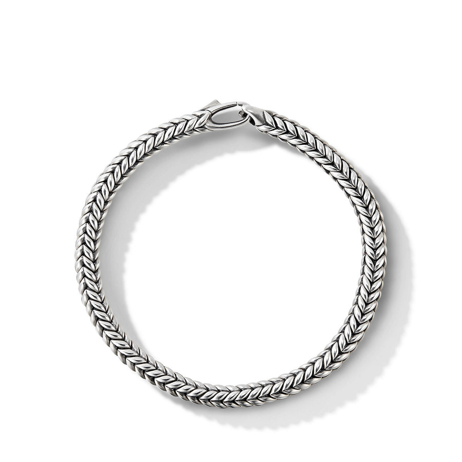 Chevron Bead Bracelet in Sterling Silver