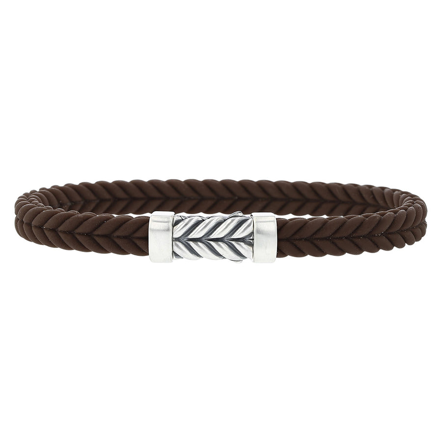 Chevron Brown Rubber Bracelet