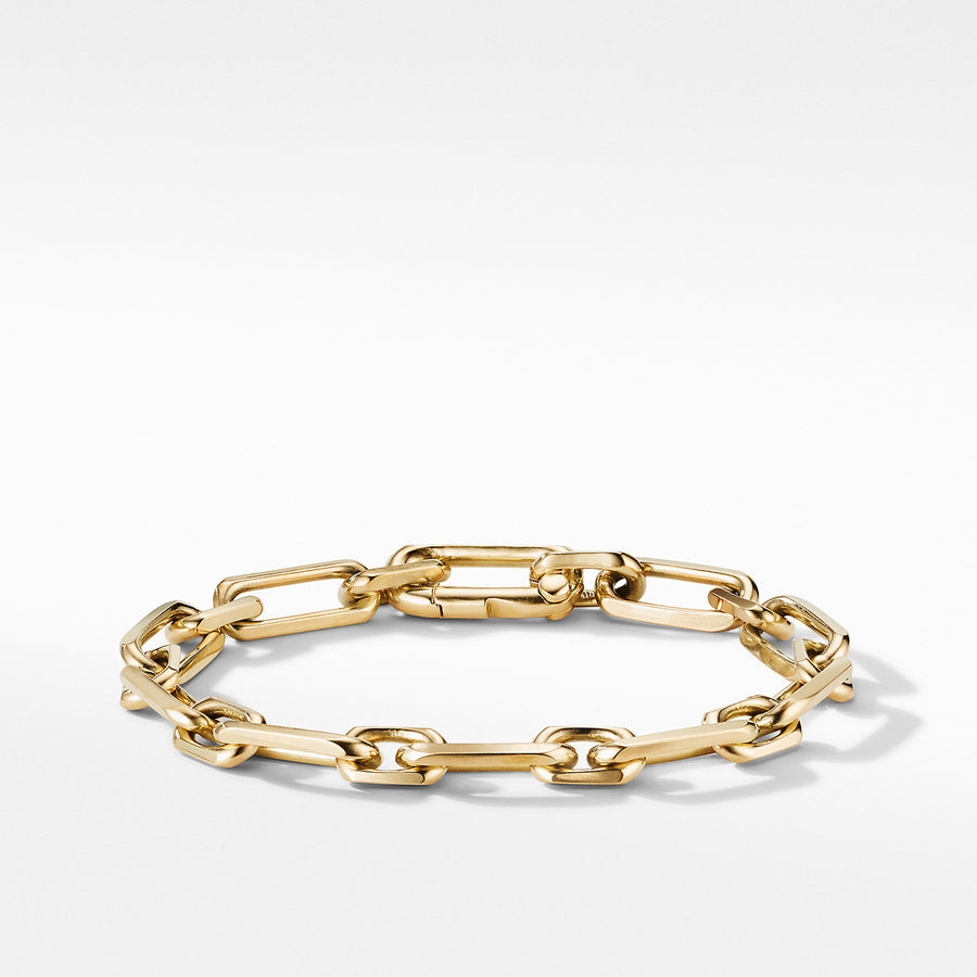 Elongated Open Link Chain Bracelet in 18K Yellow Gold