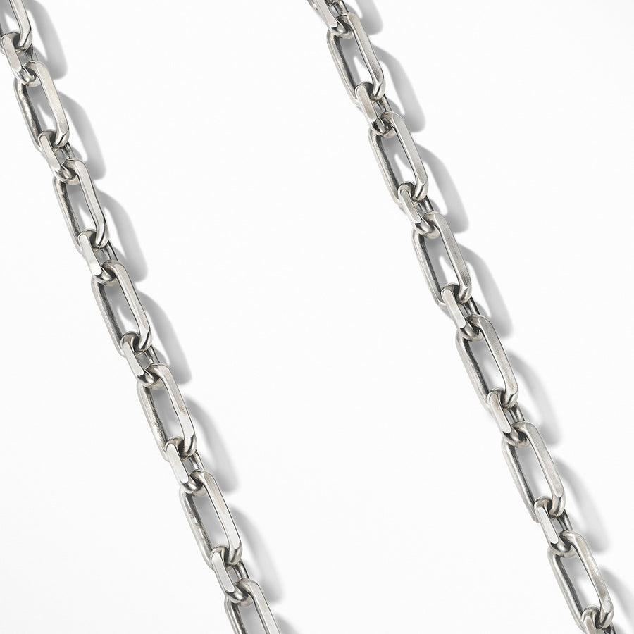 Elongated Open Chain Link Necklace in Sterling Silver