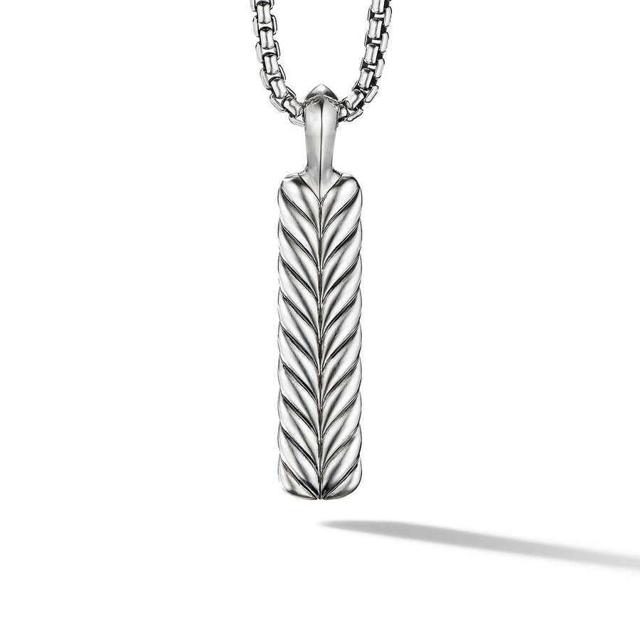 Chevron Ingot Tag in Sterling Silver