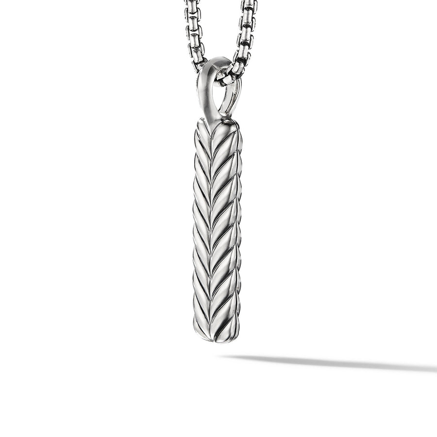 Chevron Ingot Tag in Sterling Silver
