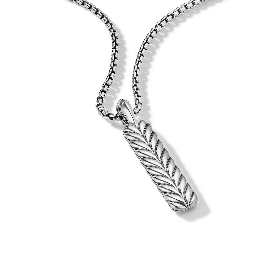 Chevron Ingot Tag in Sterling Silver