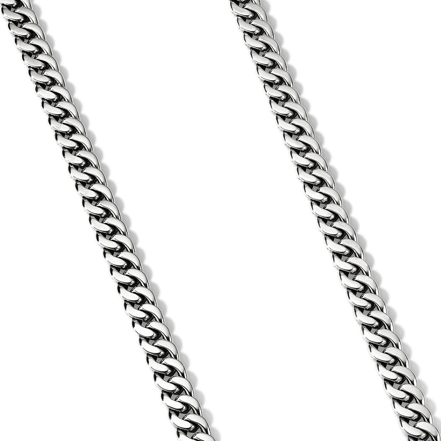 Curb Chain Necklace in Sterling Silver