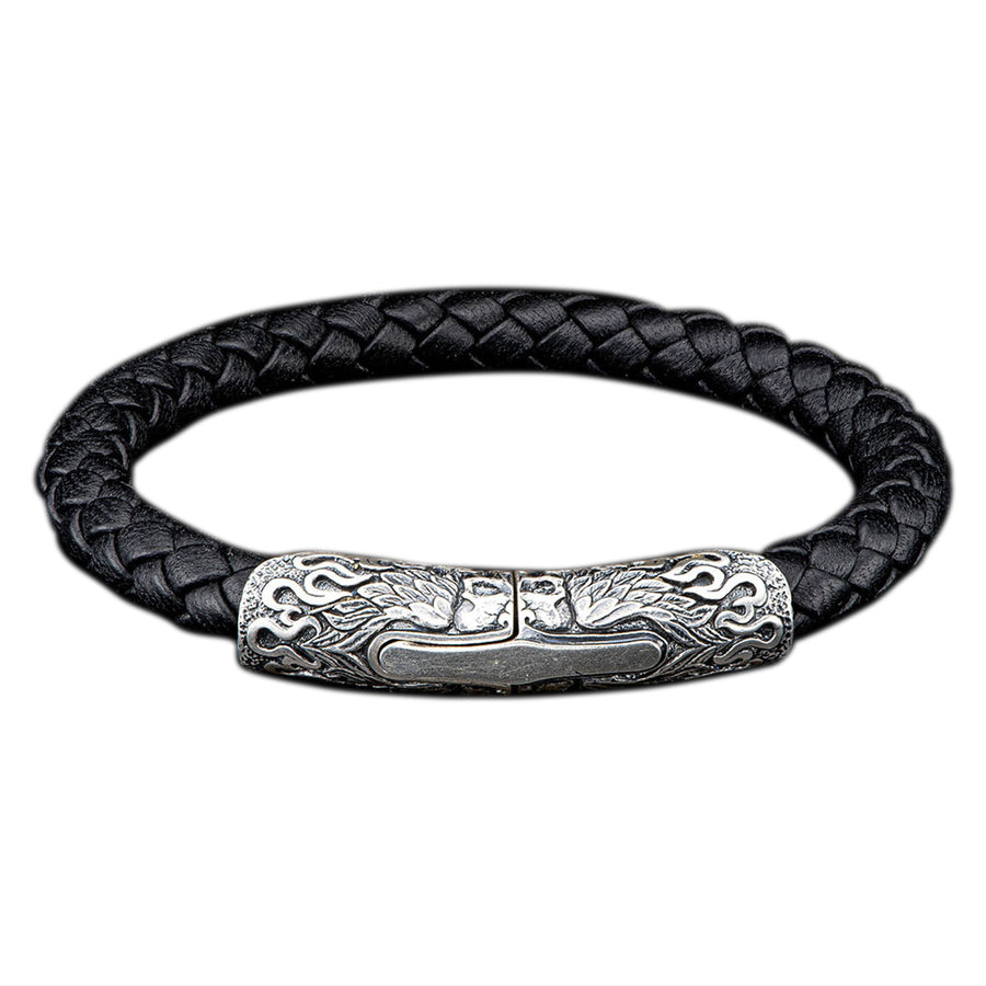 Ramble On Silver Black Bracelet