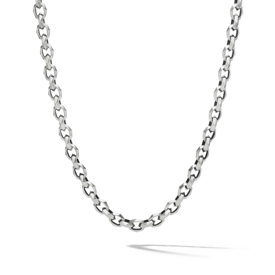 Torqued Faceted Chain Link Necklace