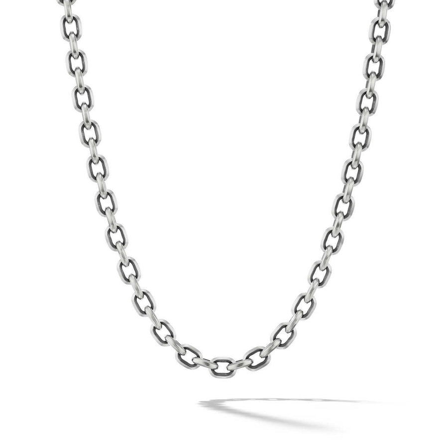 Deco Chain Link Necklace in Sterling Silver