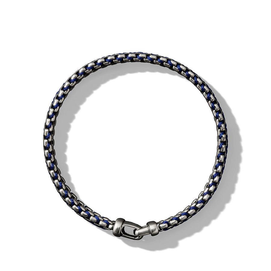 Woven Box Chain Bracelet in Blue