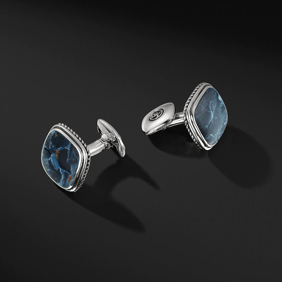 Exotic Stone Cuff Links with Pietersite
