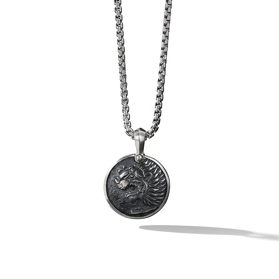 Petrvs Lion Amulet in Sterling Silver