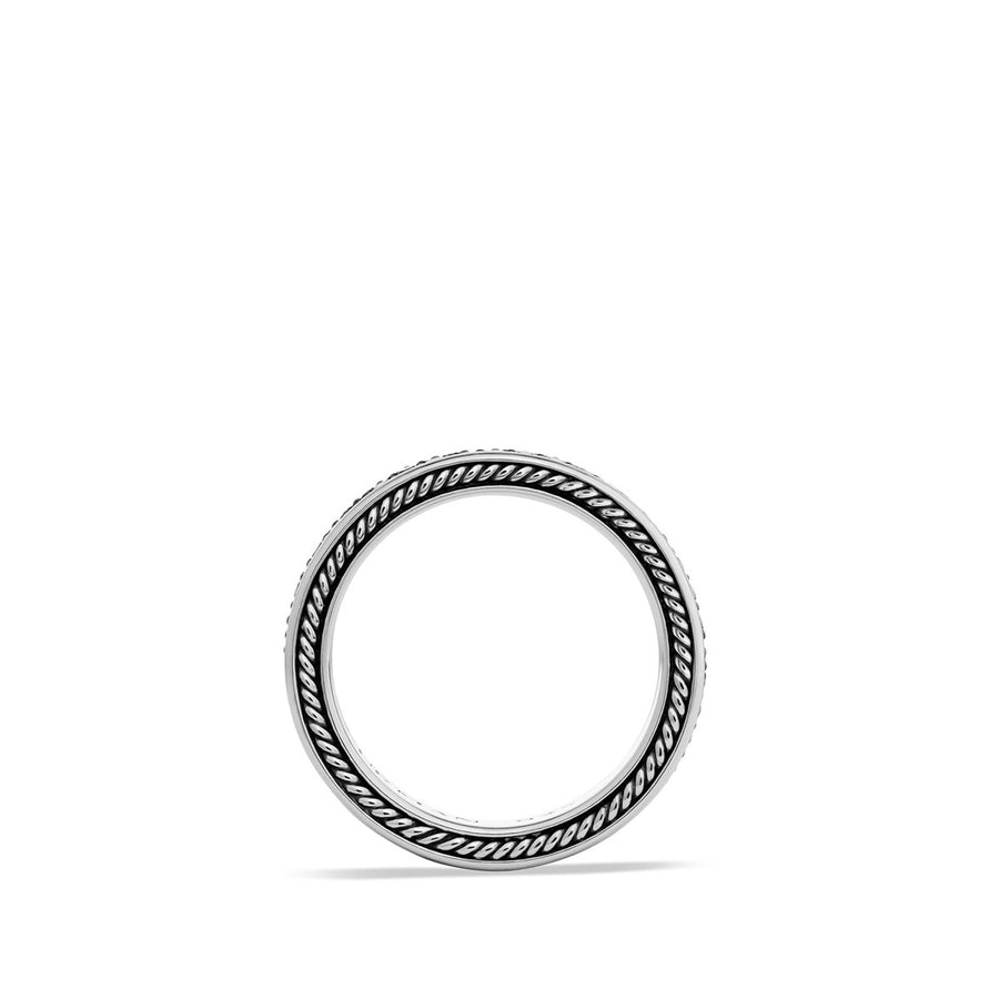 Streamline Two-Row Band Ring with Black Diamonds