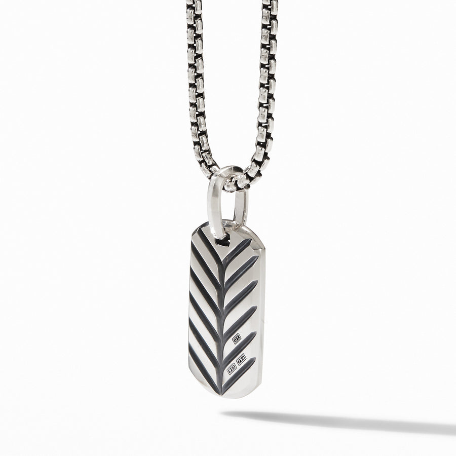 Streamline Tag with 18K Yellow Gold