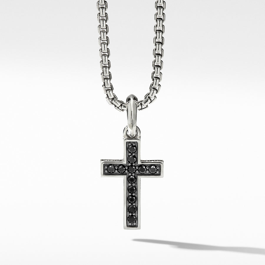 Cross Pendant with Pave Black Diamonds