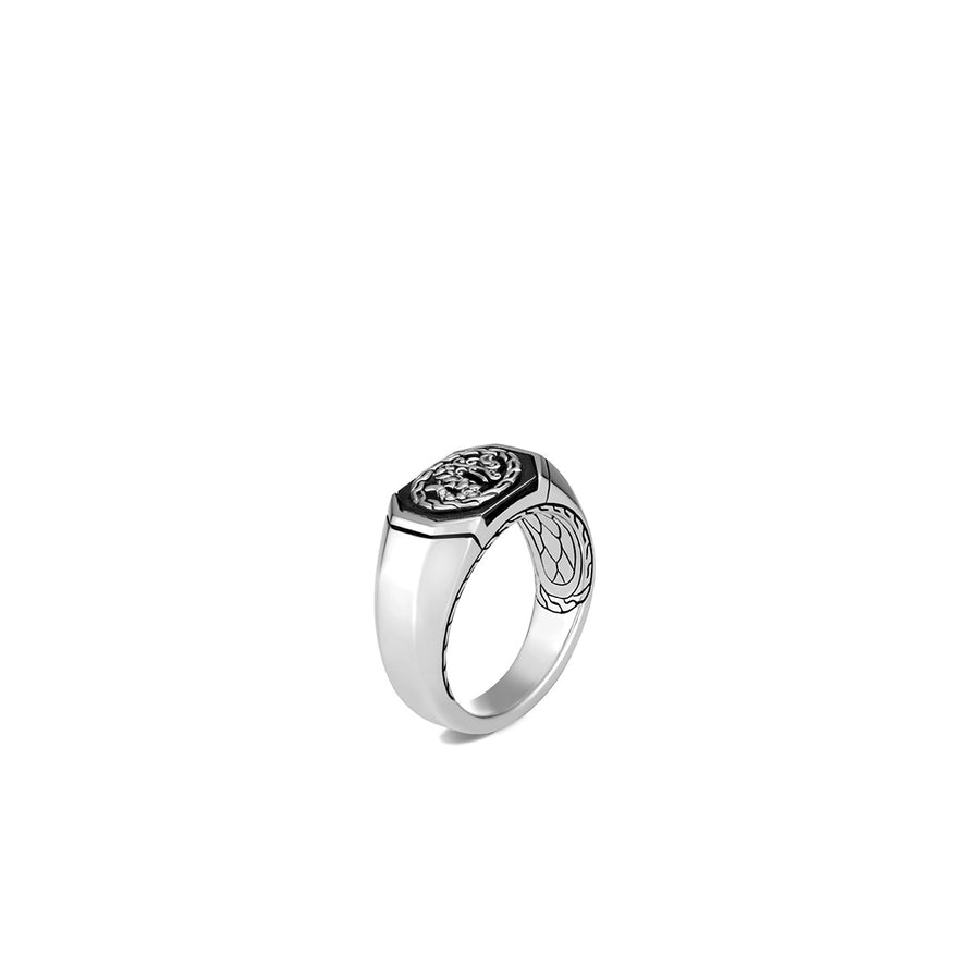 Legends Naga Silver Octagonal Signet Ring