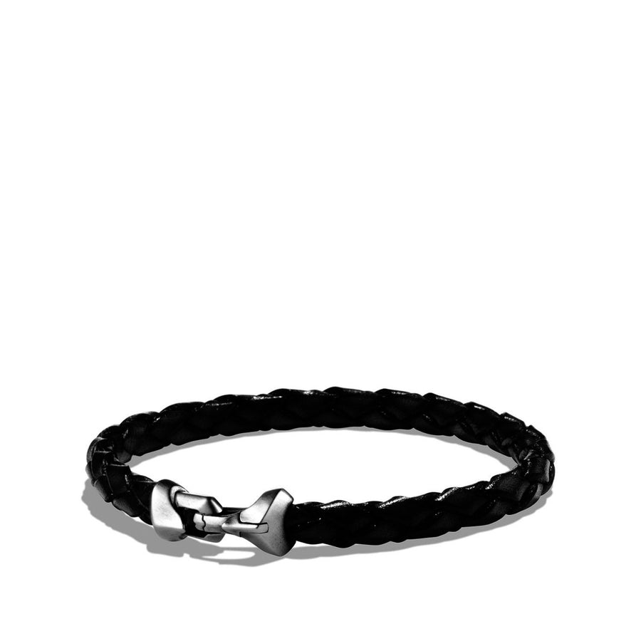 Armory Leather Bracelet in Black