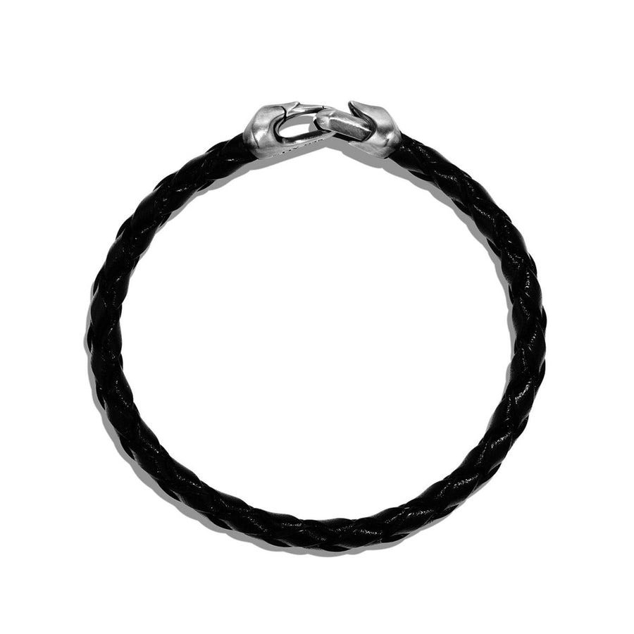 Armory Leather Bracelet in Black