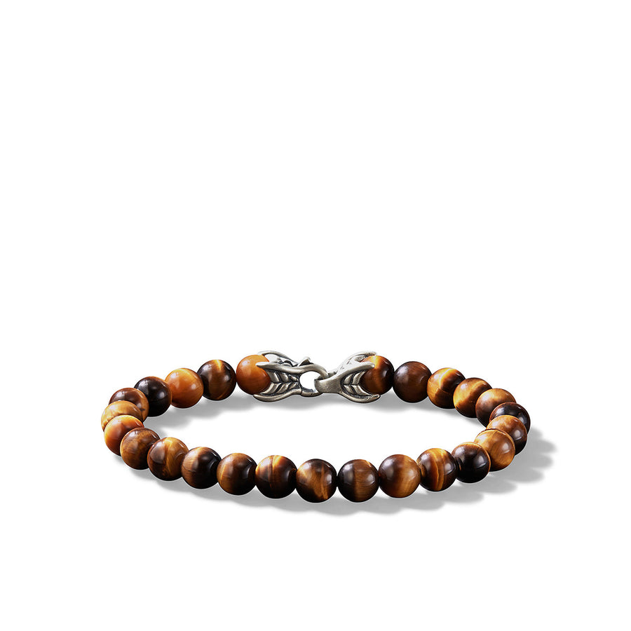 Spiritual Beads Bracelet in Sterling Silver with Tigers Eye
