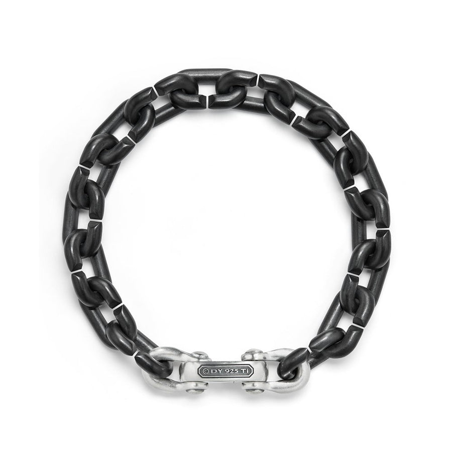 Chain Link Bold Bracelet with Black Titanium