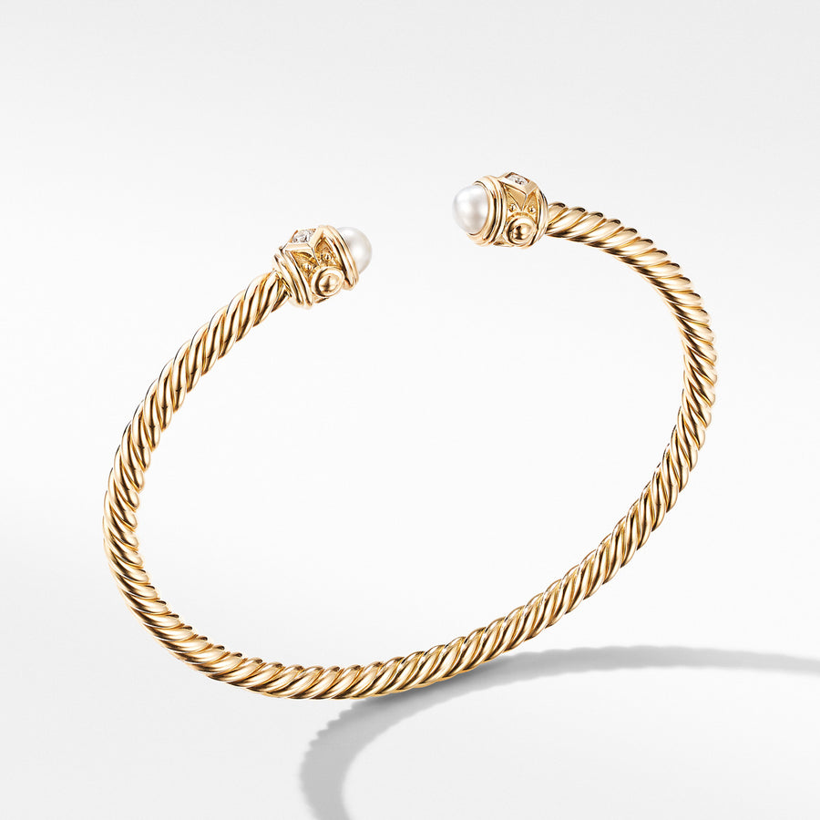 Renaissance Bracelet in 18K Yellow Gold with Pearls and Diamonds
