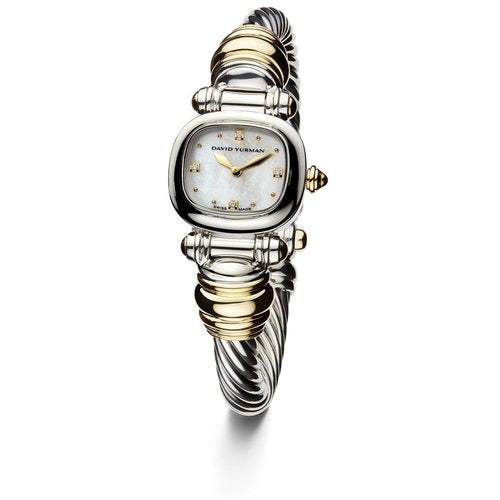 Cable 21mm Sterling Silver and 18K Gold Quartz Watch