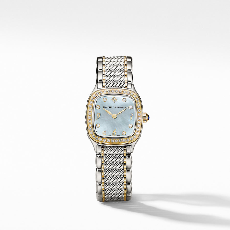 Thoroughbred 35mm Stainless and Gold Watch with Diamonds