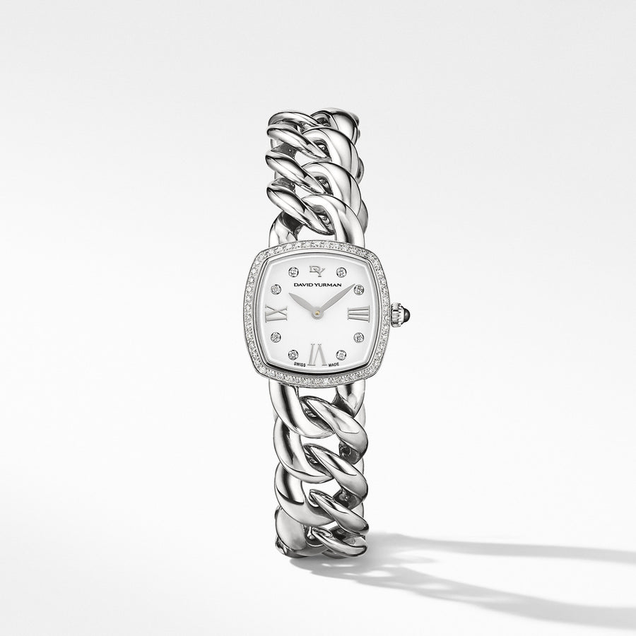 Albion 23mm Stainless Steel Quartz Watch with Diamonds
