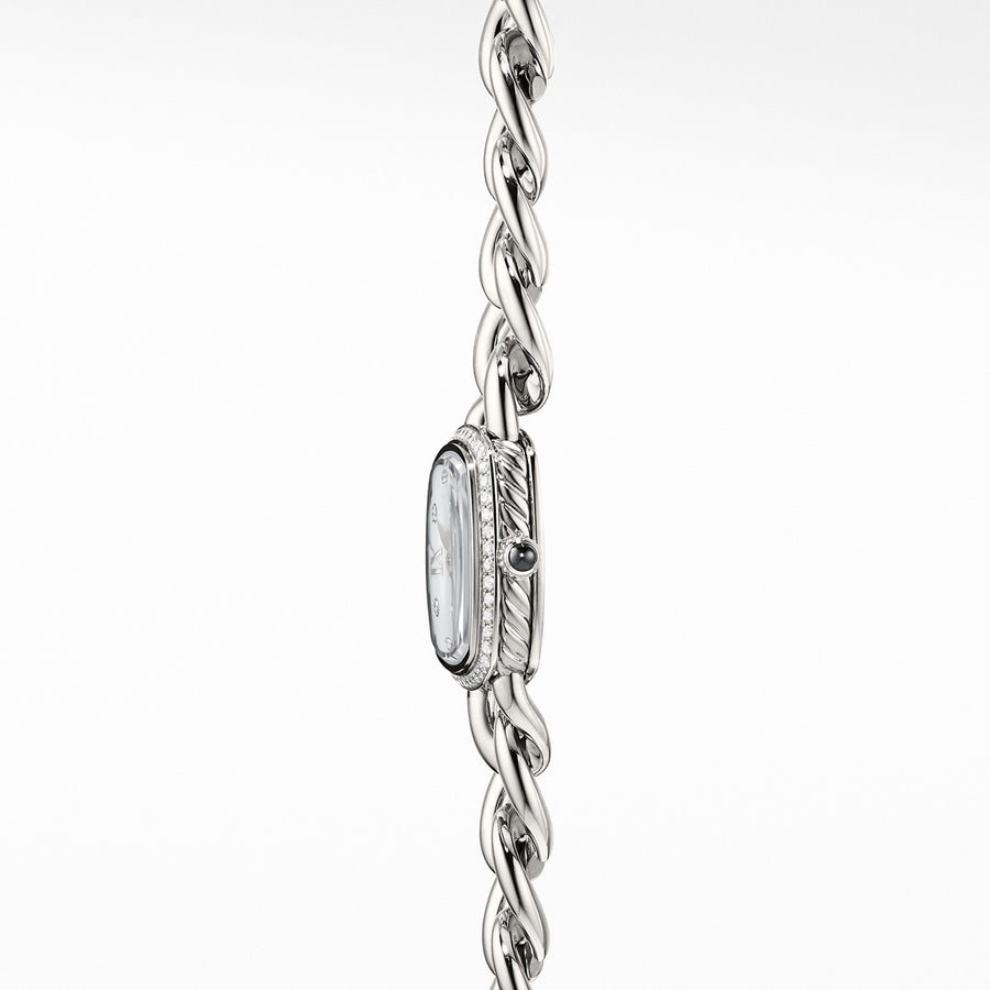 Albion 23mm Stainless Steel Quartz Watch with Diamonds