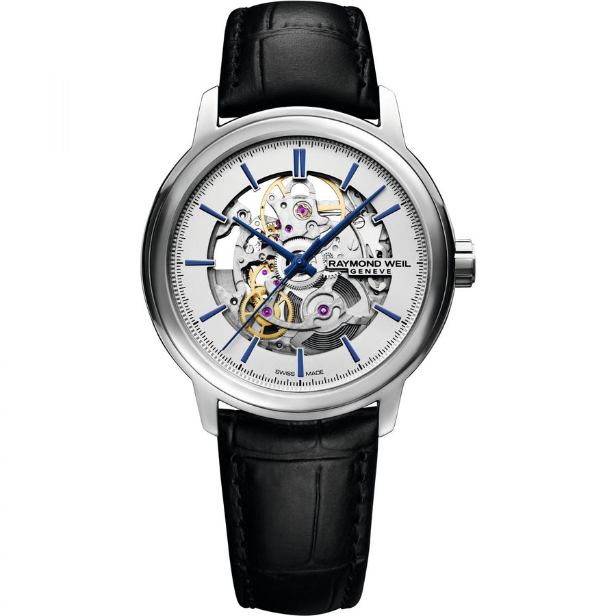 Skeleton Automatic Leather Watch