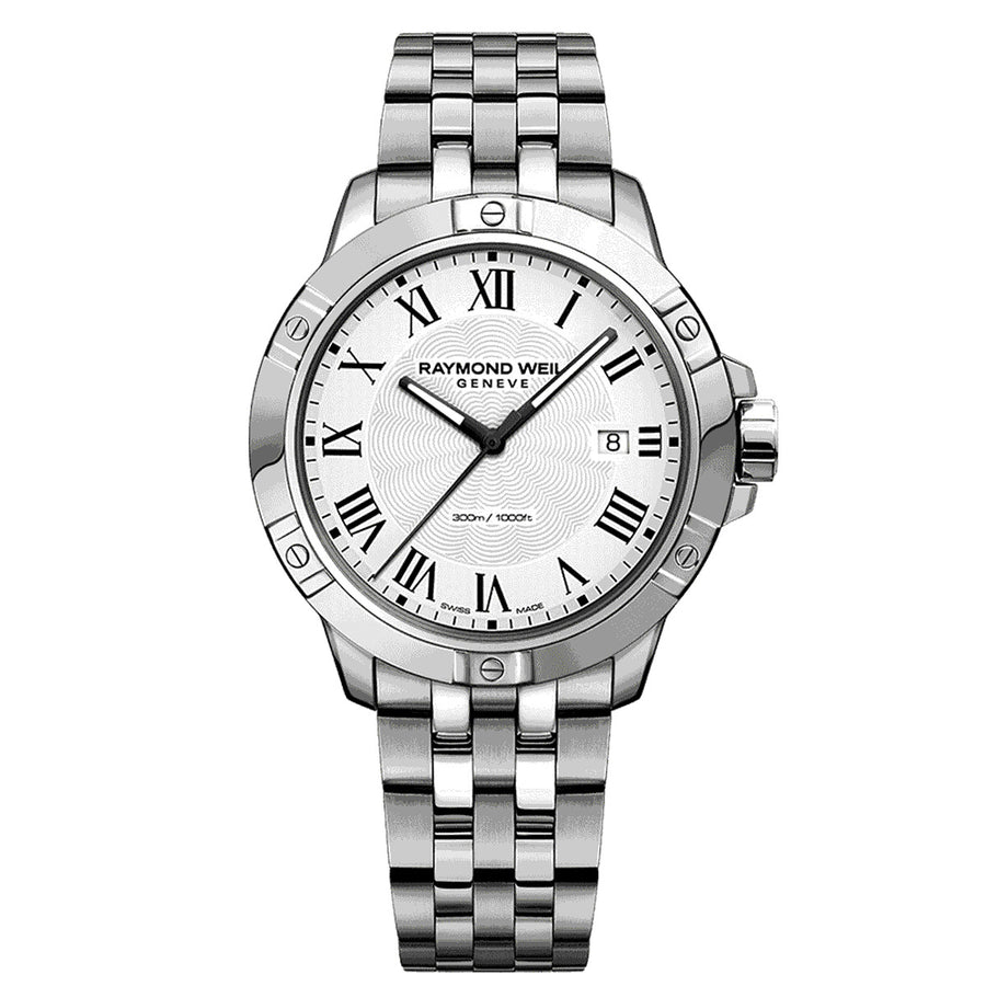 Tango Classic Mens Stainless Steel White Dial Quartz Watch
