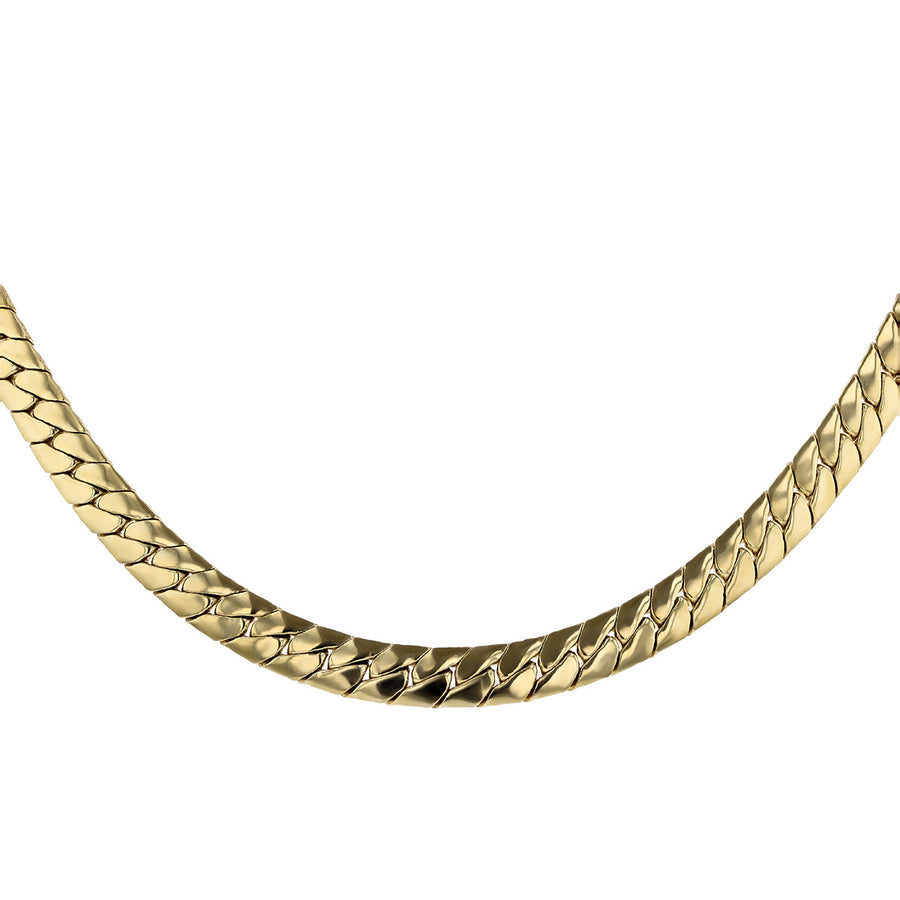 14K Yellow Gold Flat Curb Link 16-Inch Necklace