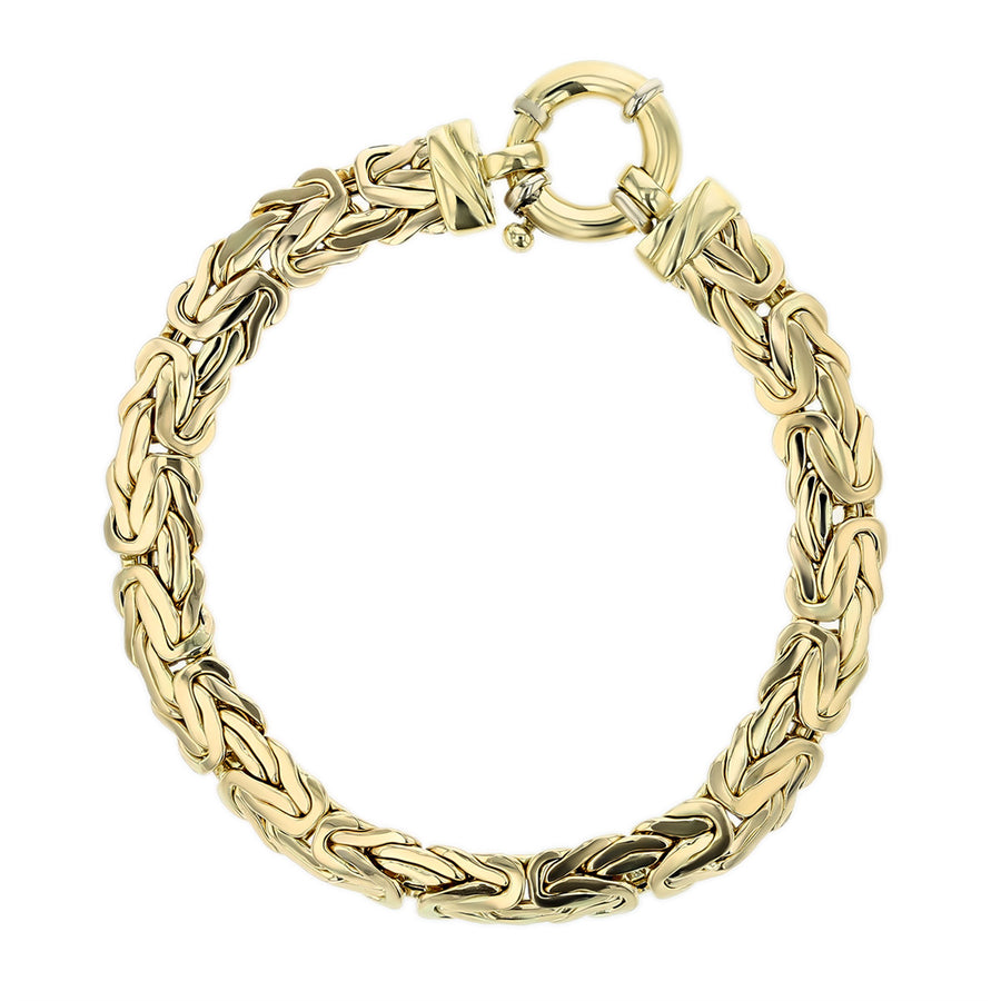 14K Gold Byzantine Flexible 7-Inch Bracelet