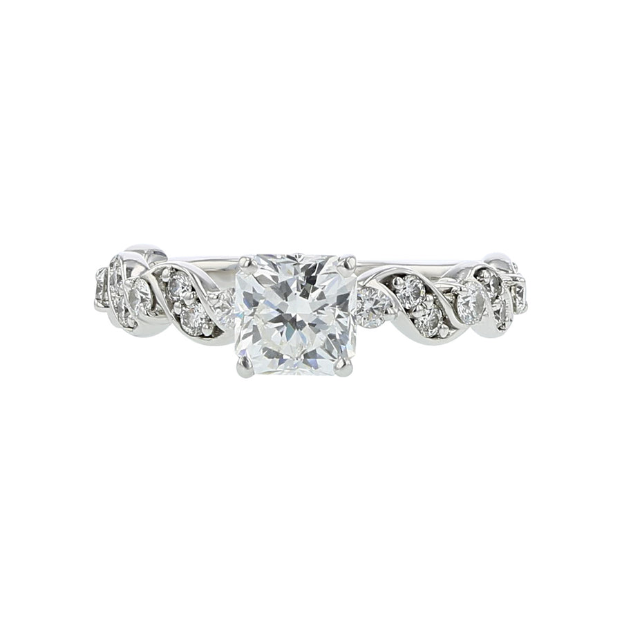 Hearts On Fire Dream Diamond Leaf Engagement Ring