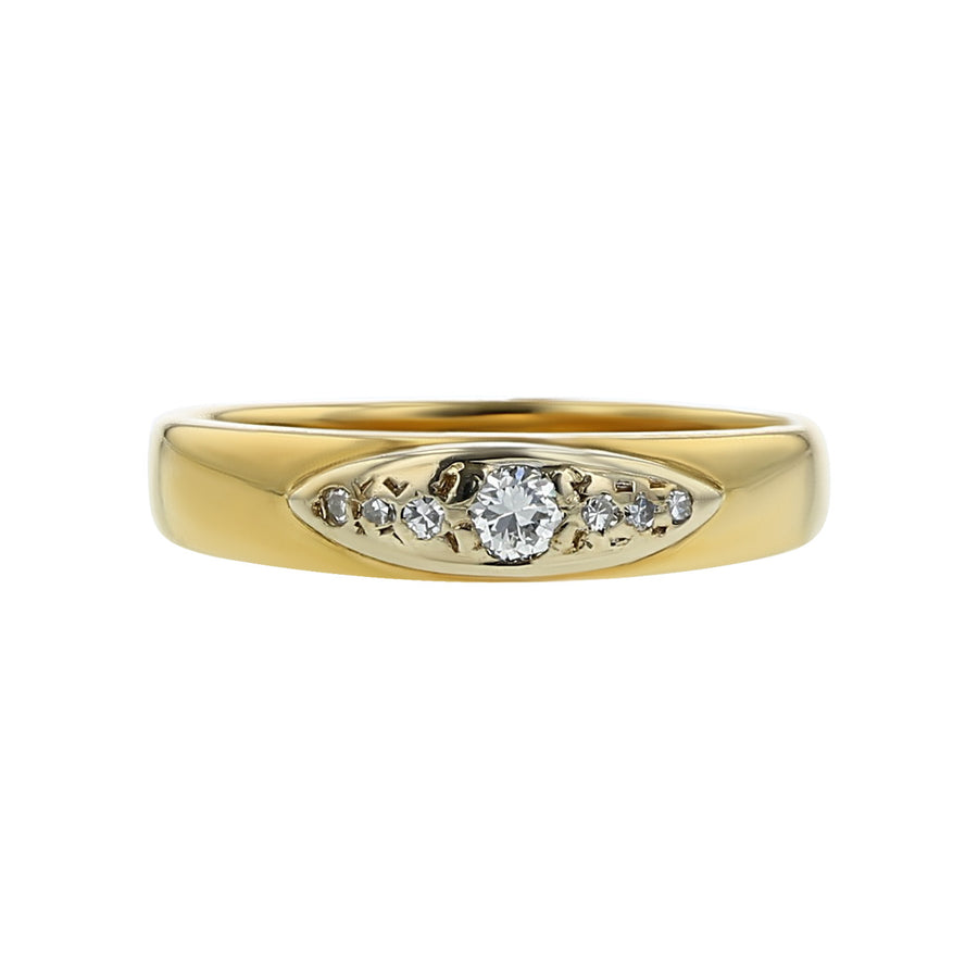 14K Yellow Gold Diamond Wedding Band