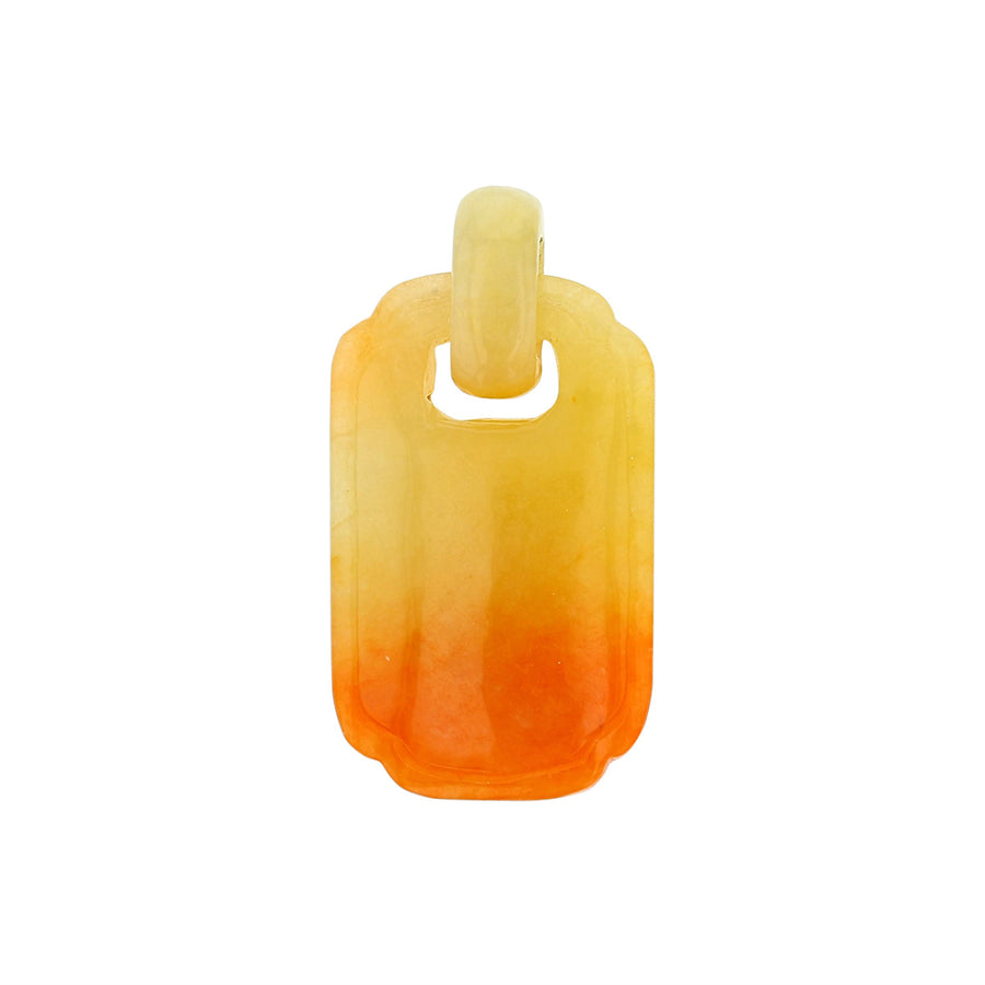 Graduated Color Yellow to Orange Stone Pendant