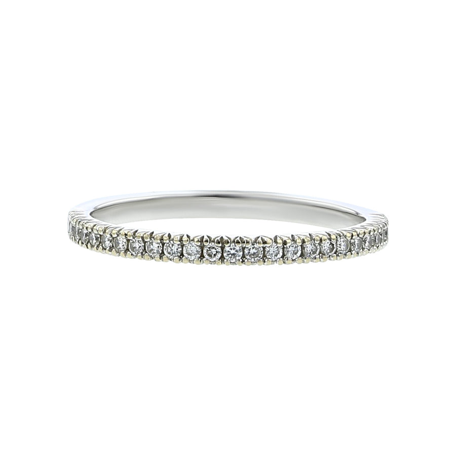 14K White Gold Diamond 1.7mm Wedding Band