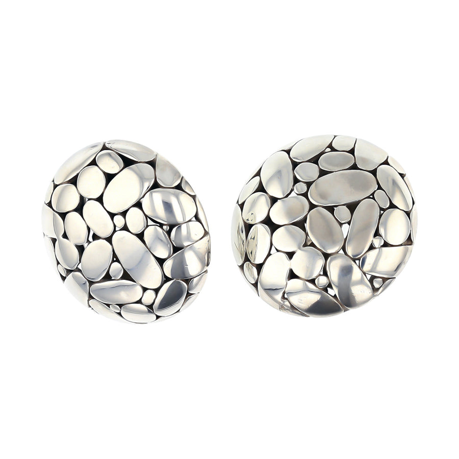 John Hardy Kali Sterling Silver Button Earrings