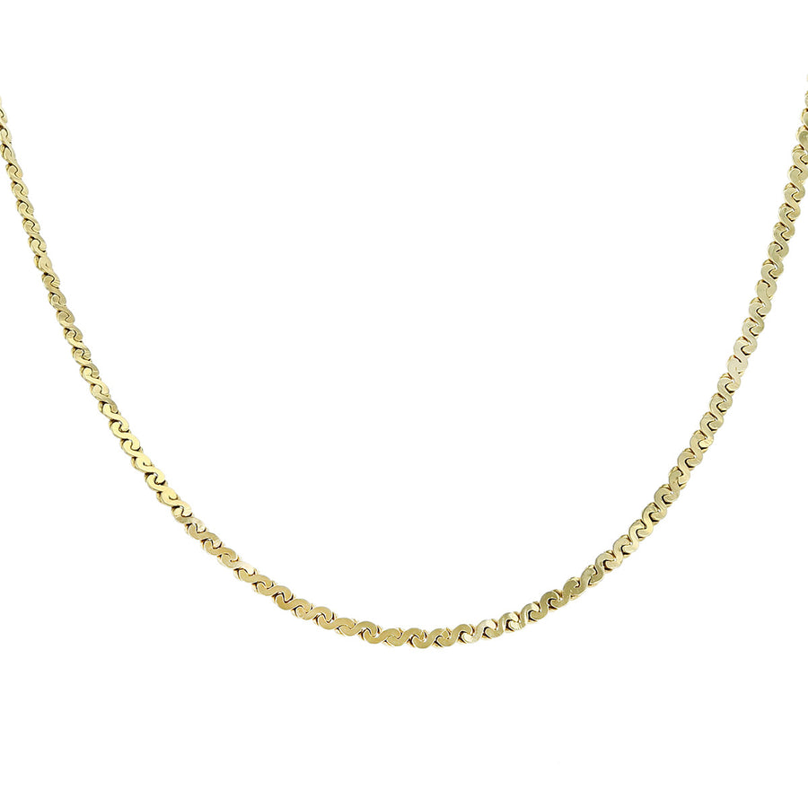 14K Yellow Gold 18-Inch Serpentine Chain