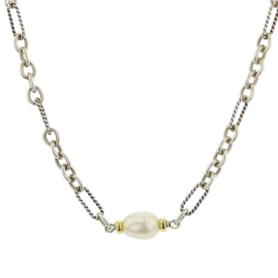 David Yurman Pearl Cable Link 36-Inch Necklace