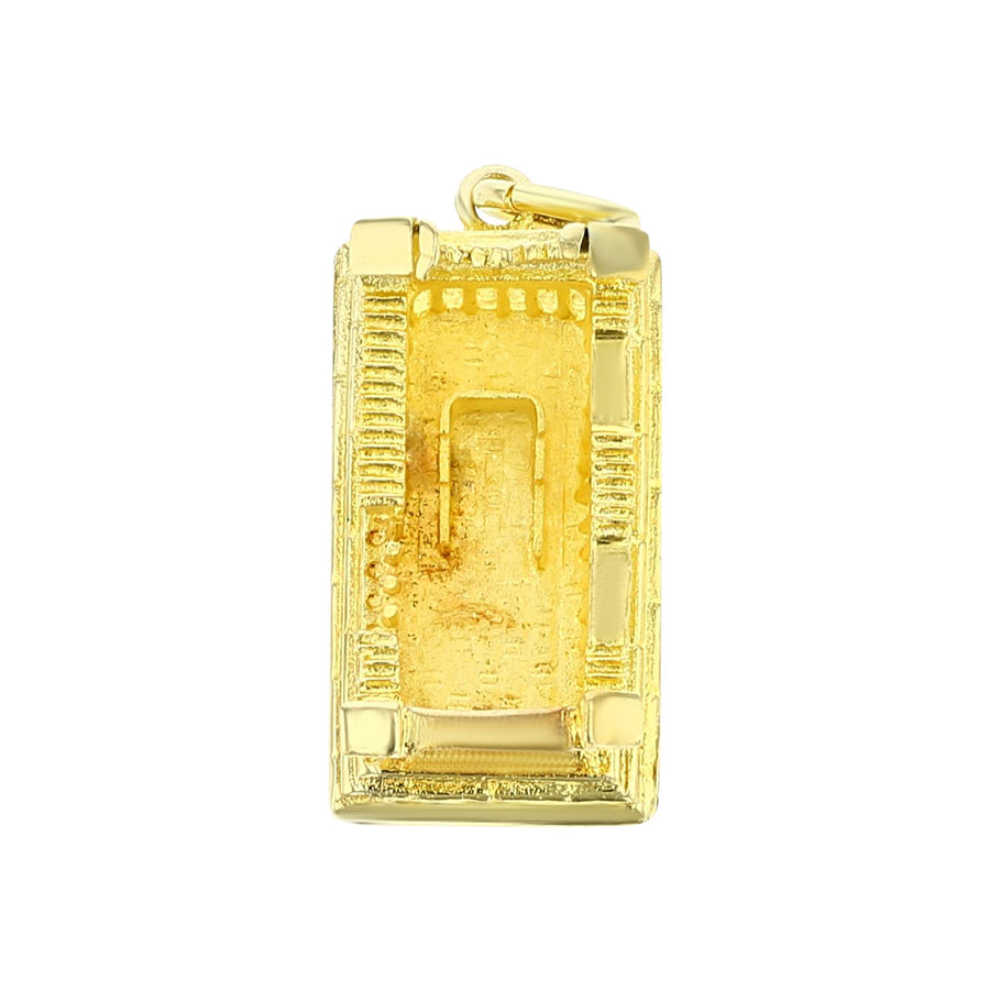 18K Yellow Gold Greek Temple Charm