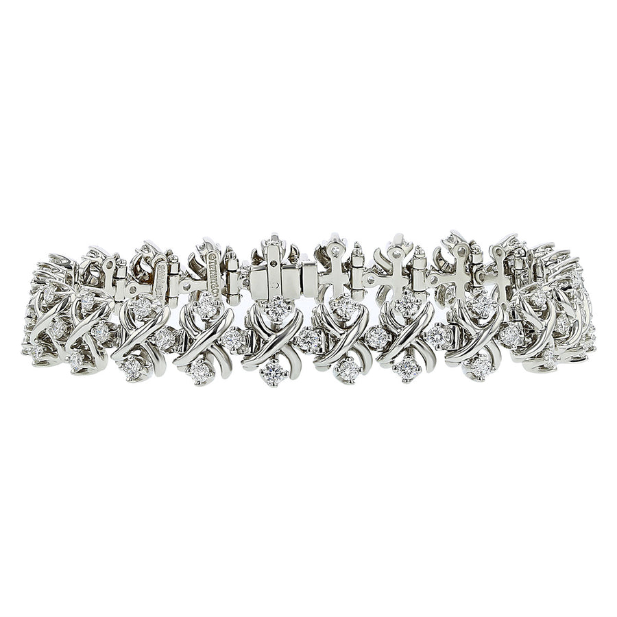 Tiffany Schlumberger Platinum Diamond Bracelet