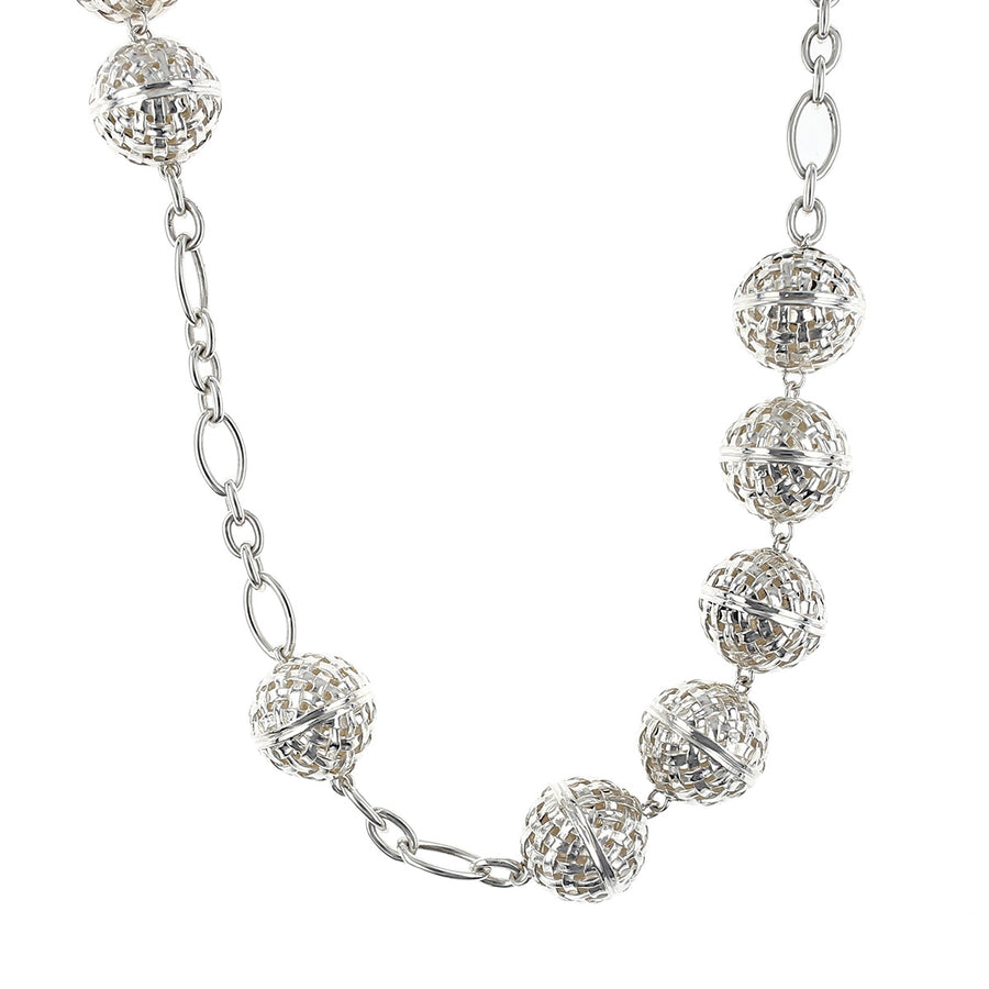 Slane 34-Inch Sterling Silver Balls Chain Necklace