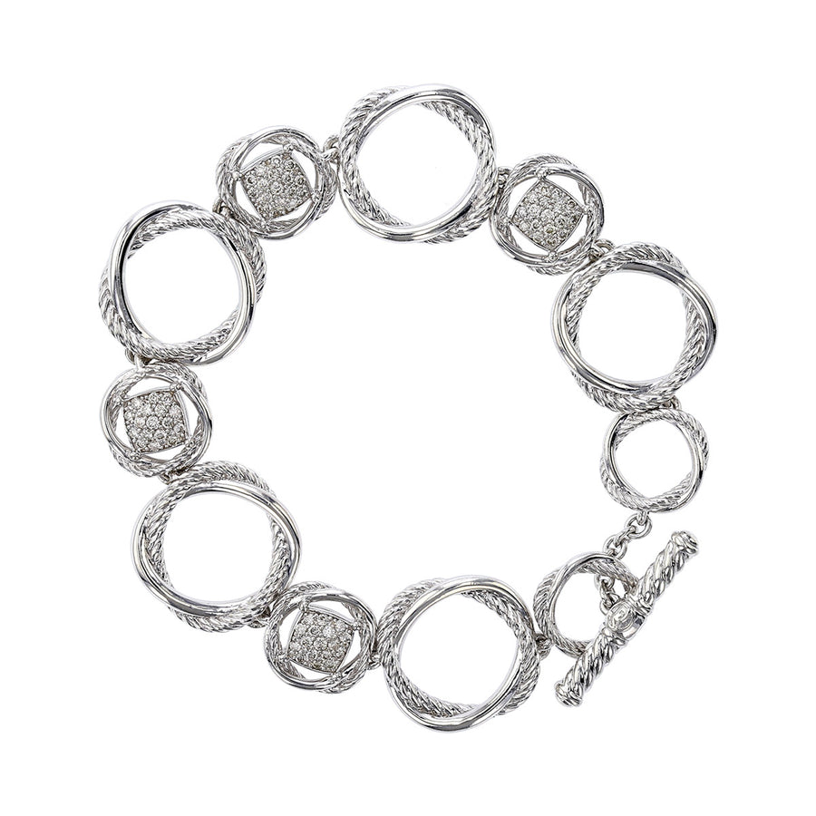 David Yurman Infinity Link Bracelet with Pave Diamonds