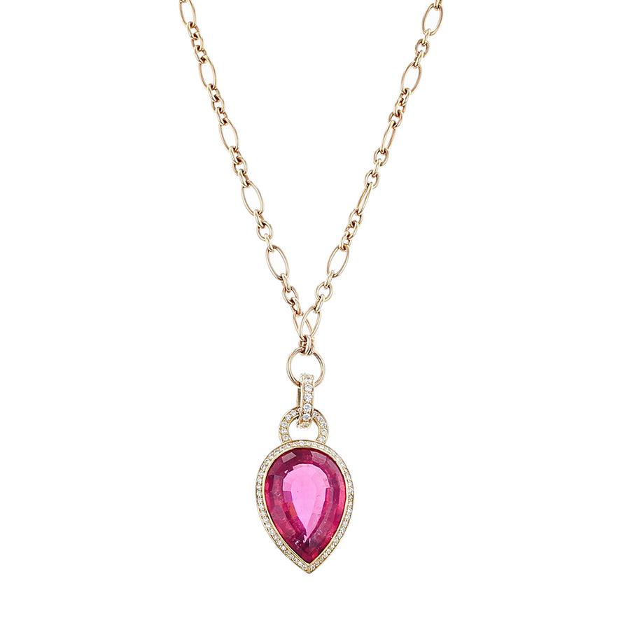 Hans D. Krieger Pink Tourmaline and Diamond Pendant