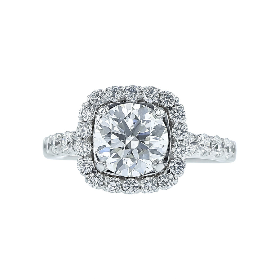 Ritani 18K White Gold Diamond Engagement Ring